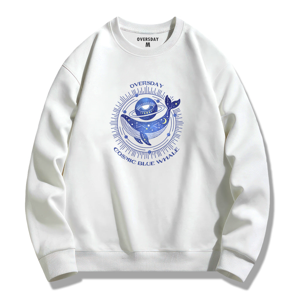 Cosmic Blue Whale / Sweatshirt