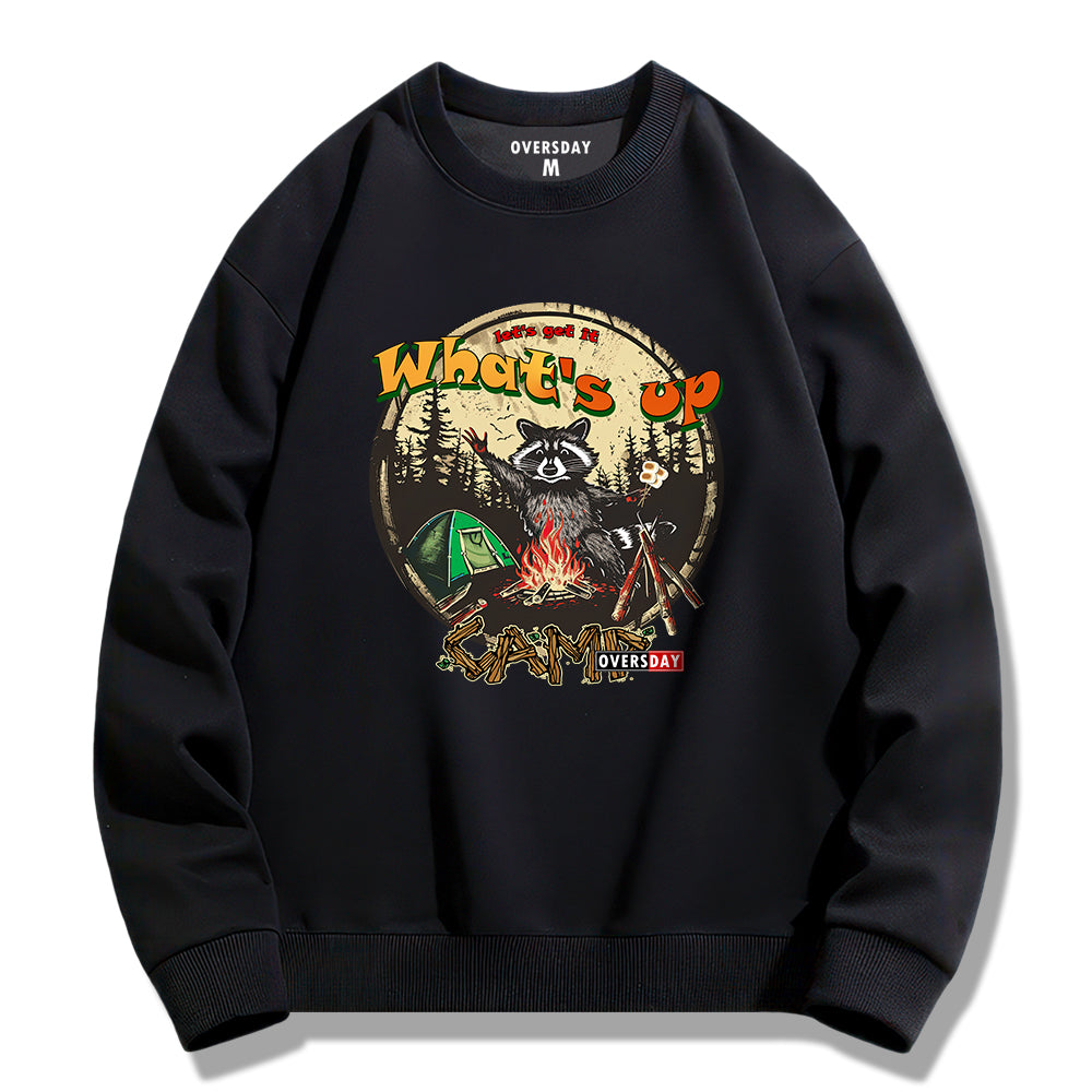 Forest Camping Raccoon / Sweatshirt