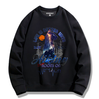 Black Cat Galaxy / Sweatshirt