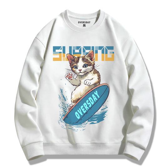 Surfing Cool Cat / Sweatshirt