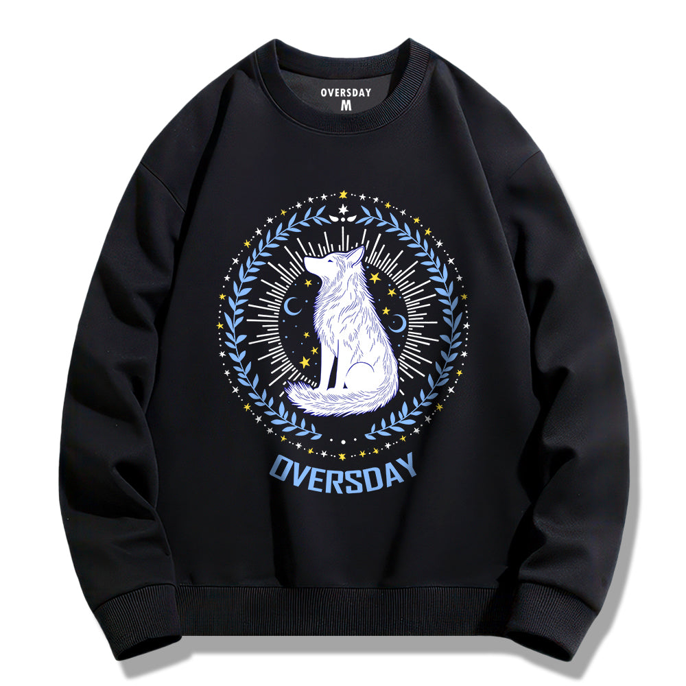 Stars and Moon with Wolf / Sweatshirt