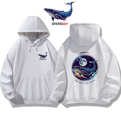 Blue Whale and Moon / Hoodie