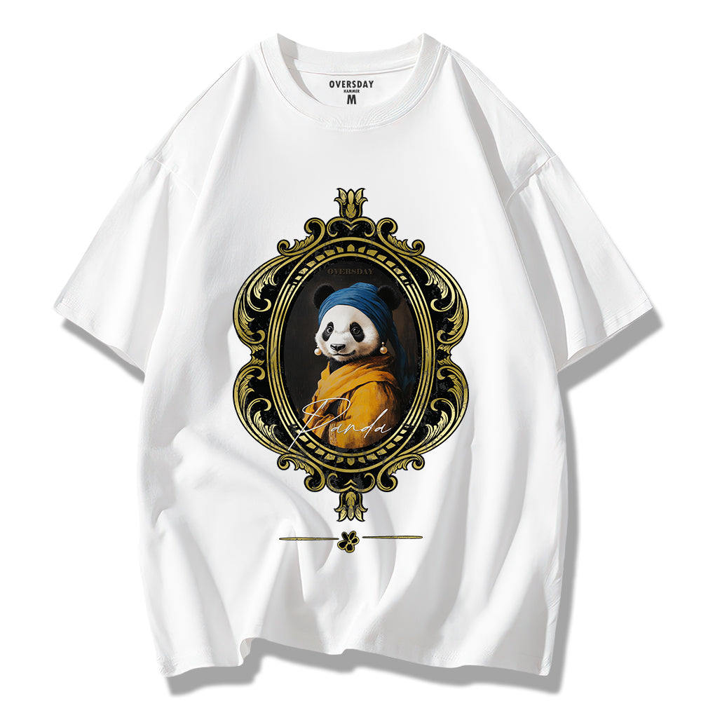 Pearl Earring Panda / Loose Tee