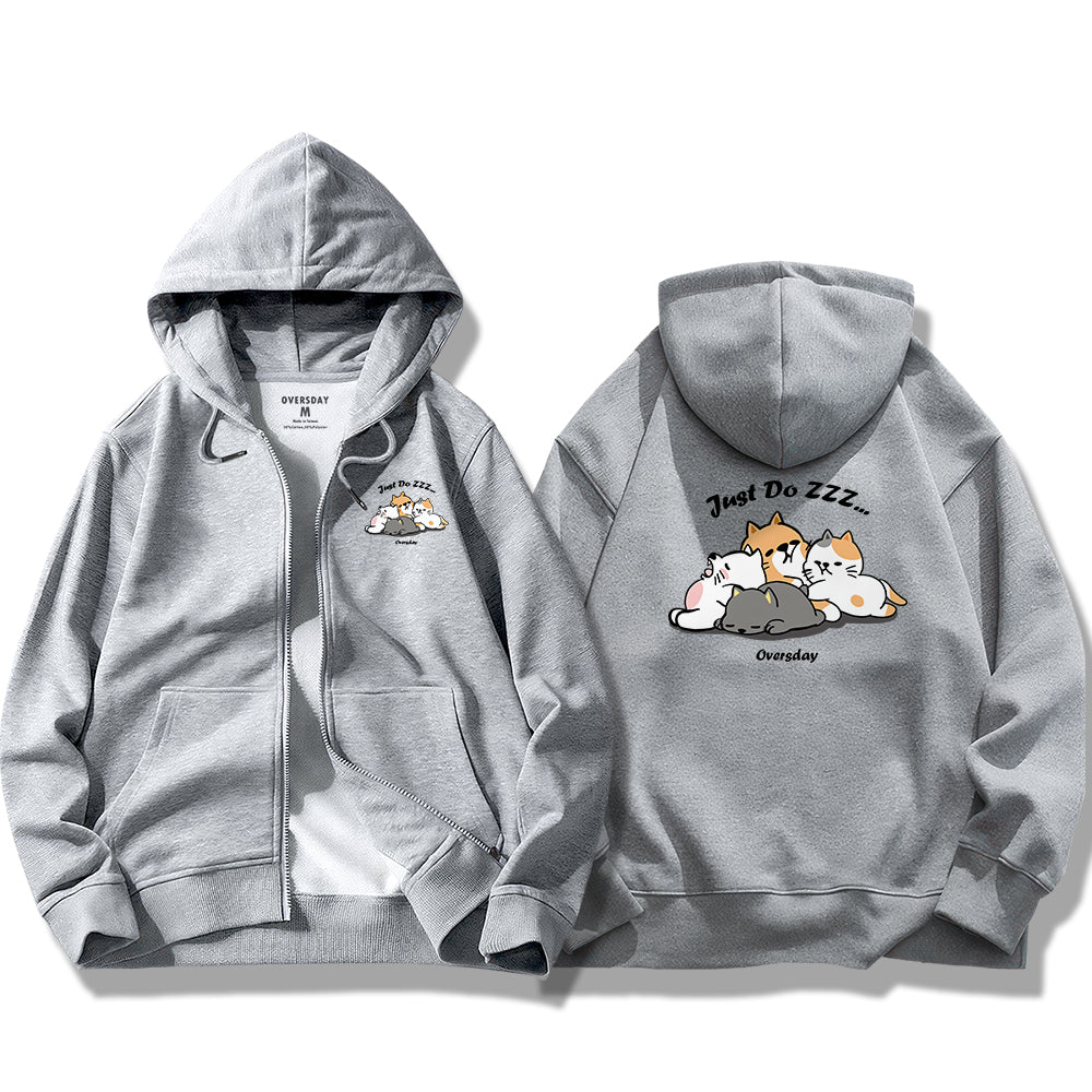 Sleeping Cats / Zip Up Hoodie