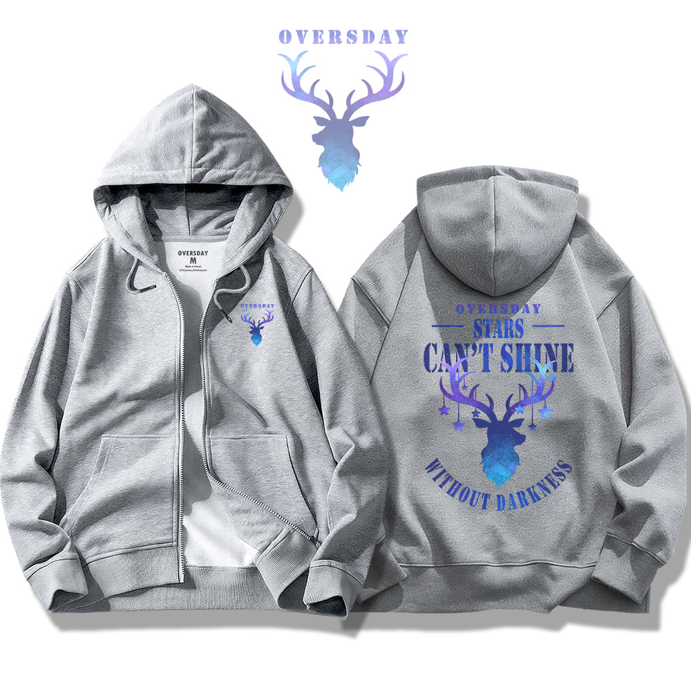 Starry Sky Deer / Zip Up Hoodie