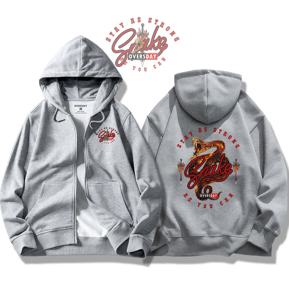 Flaming Serpent / Zip Up Hoodie