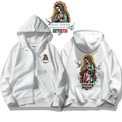 Holy Mother and Doves / Zip Up Hoodie