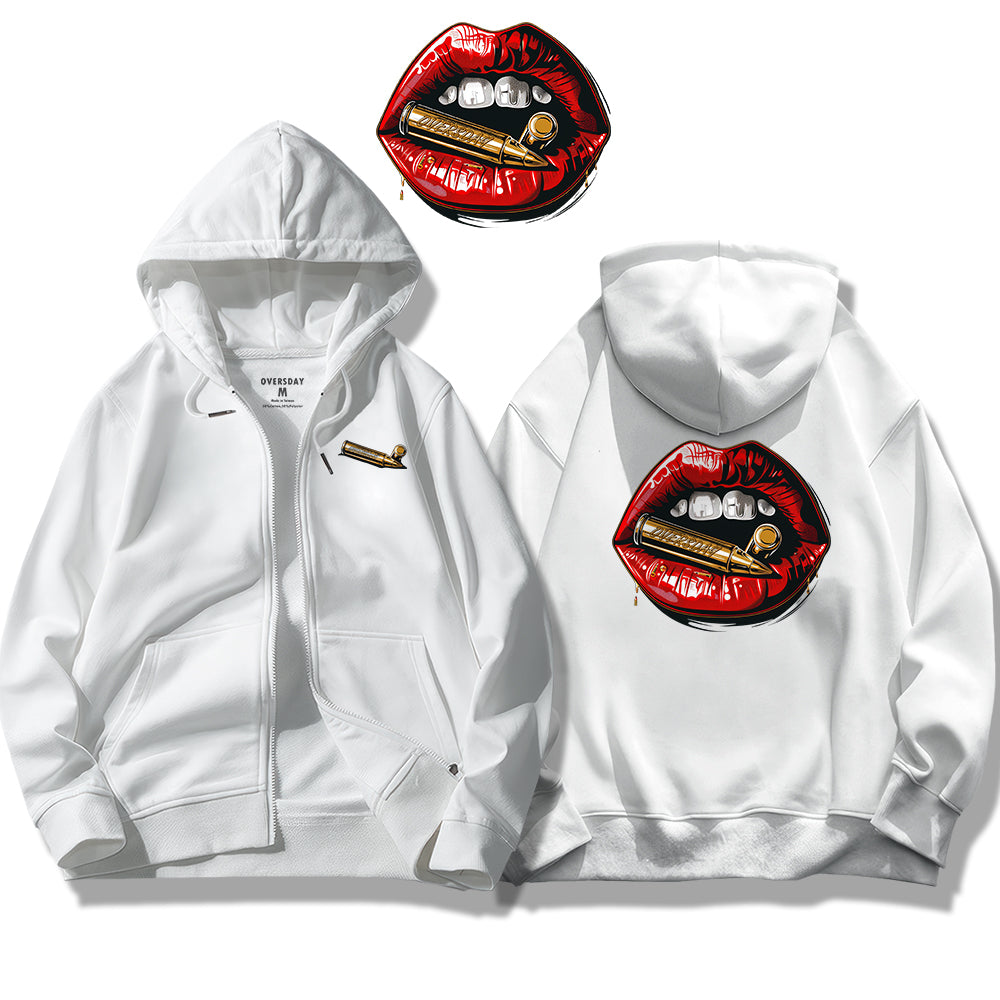 Lips of Power / Zip Up Hoodie