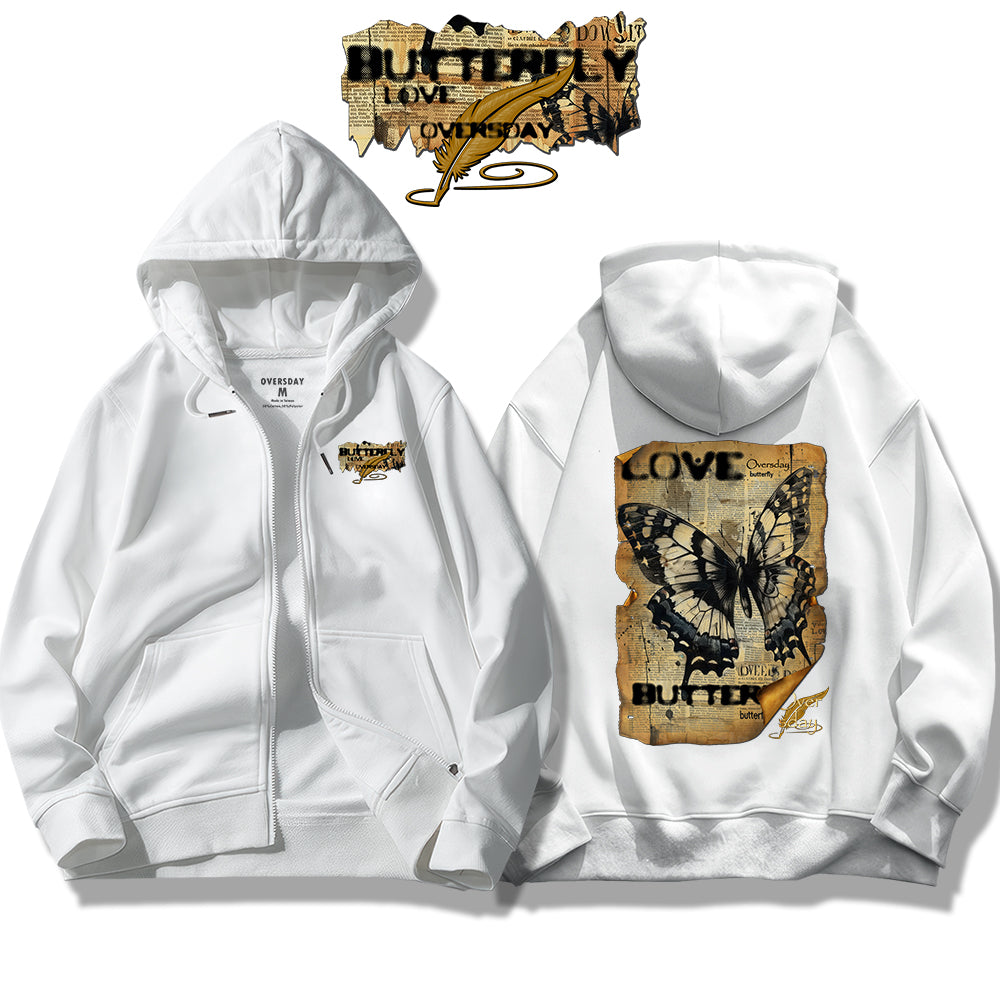 Butterfly of Love / Zip Up Hoodie