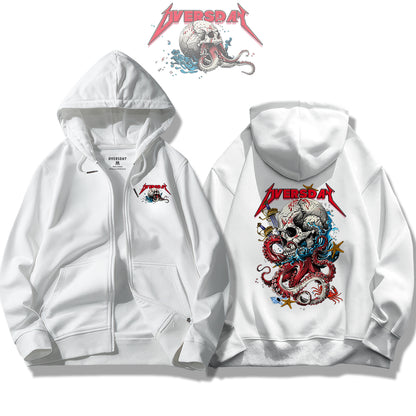 Deep Sea Skull / Zip Up Hoodie