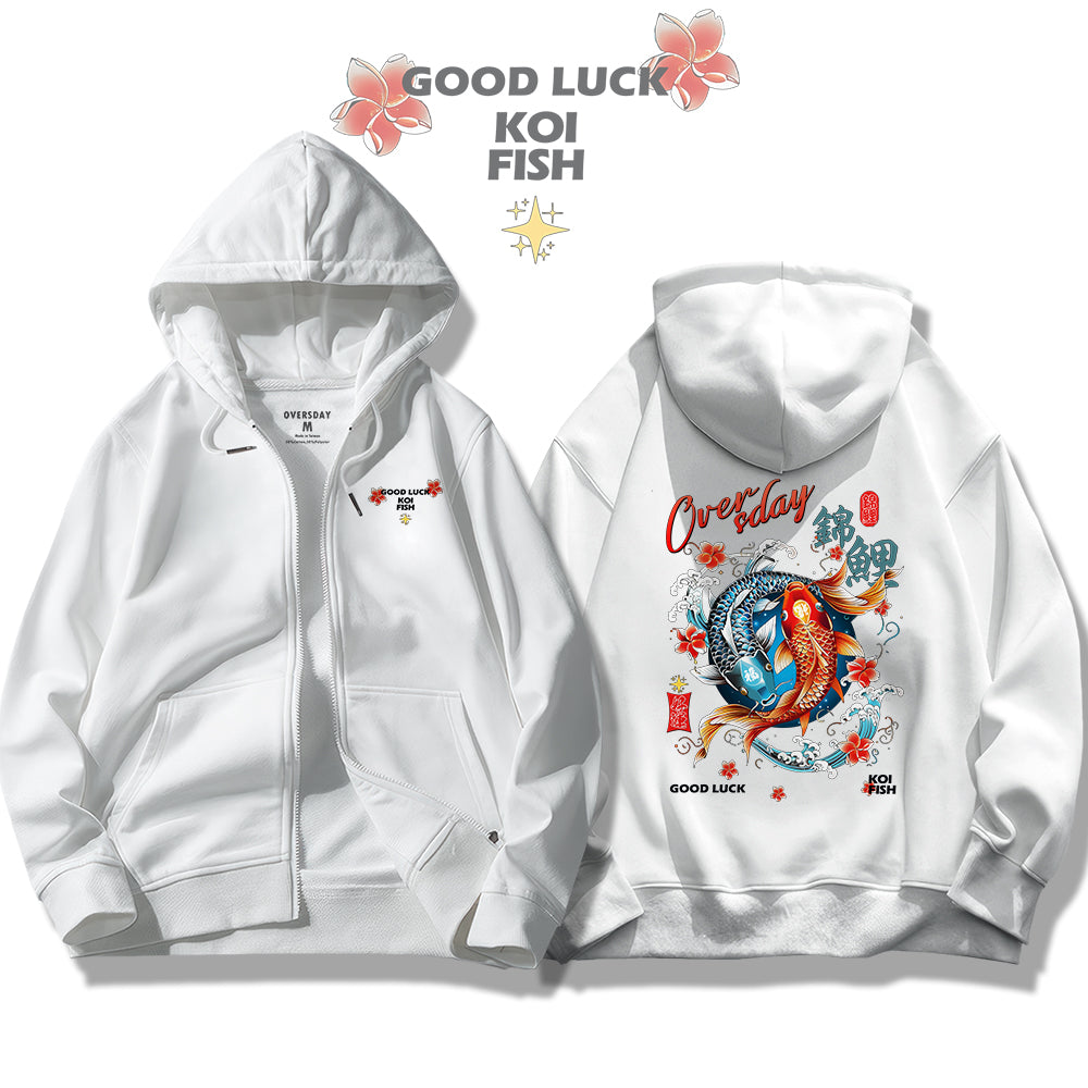 Lucky Koi / Zip Up Hoodie