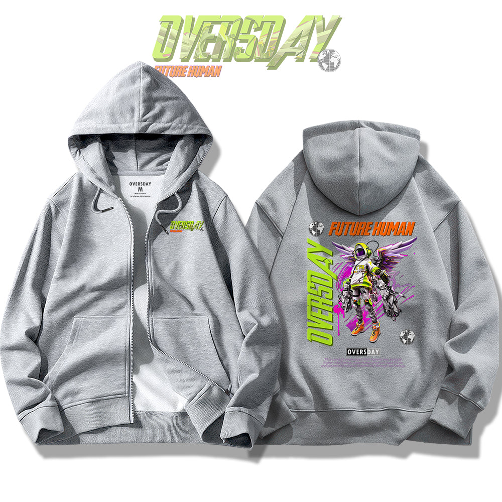 Future Human / Zip Up Hoodie