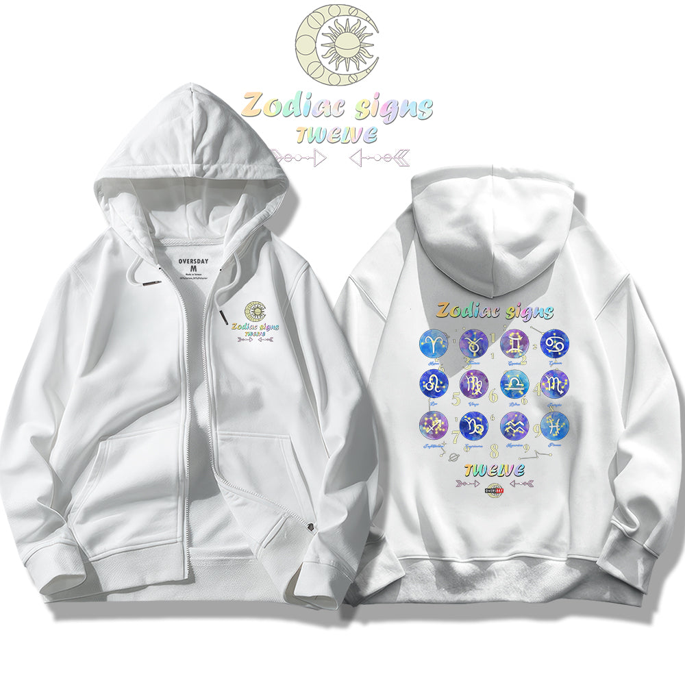 The Twelve Zodiacs / Zip Up Hoodie