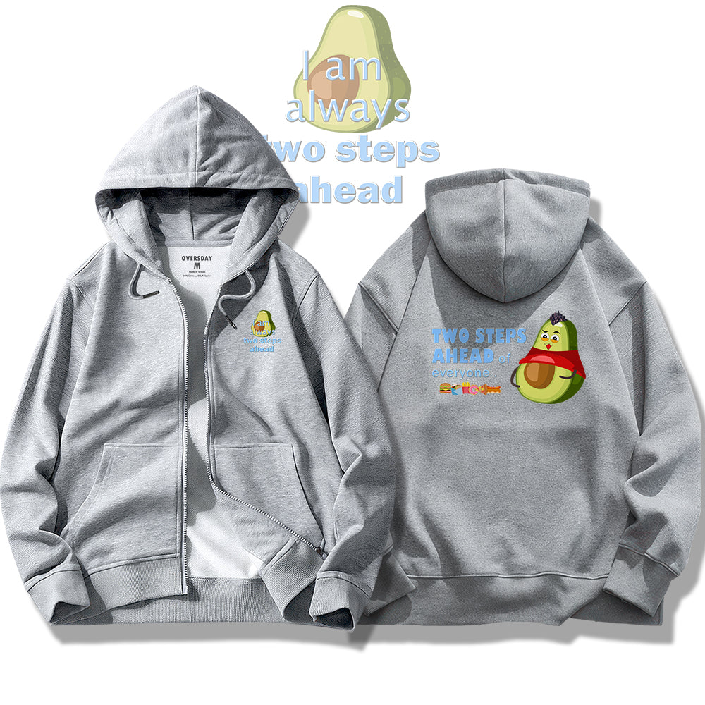 Two Steps Ahead / Zip Up Hoodie