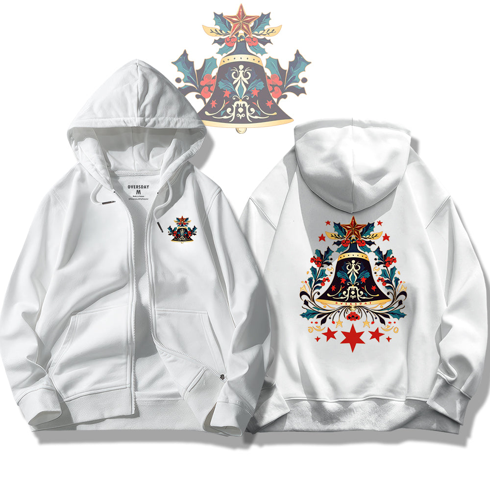 Snowy Bell Night / Zip Up Hoodie