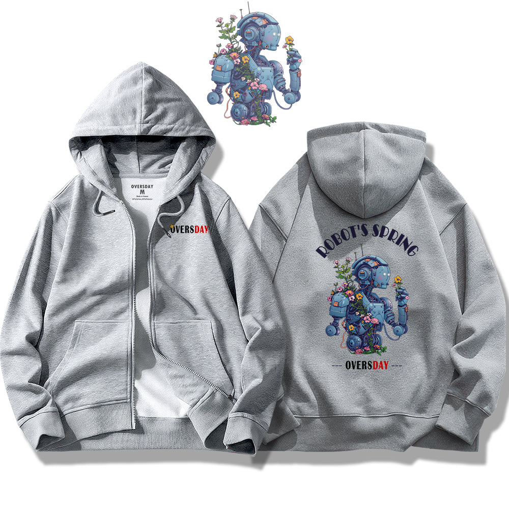 Robot's Spring / Zip Up Hoodie