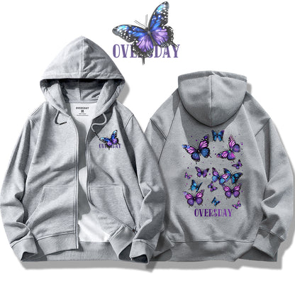 Purple Butterfly Dreams / Zip Up Hoodie