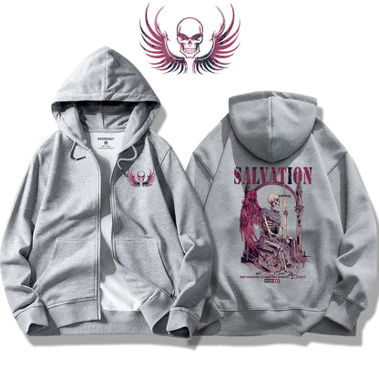 Crimson Wing Salvation / Zip Up Hoodie