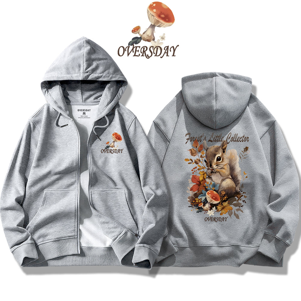 Forest's Little Collector / Zip Up Hoodie