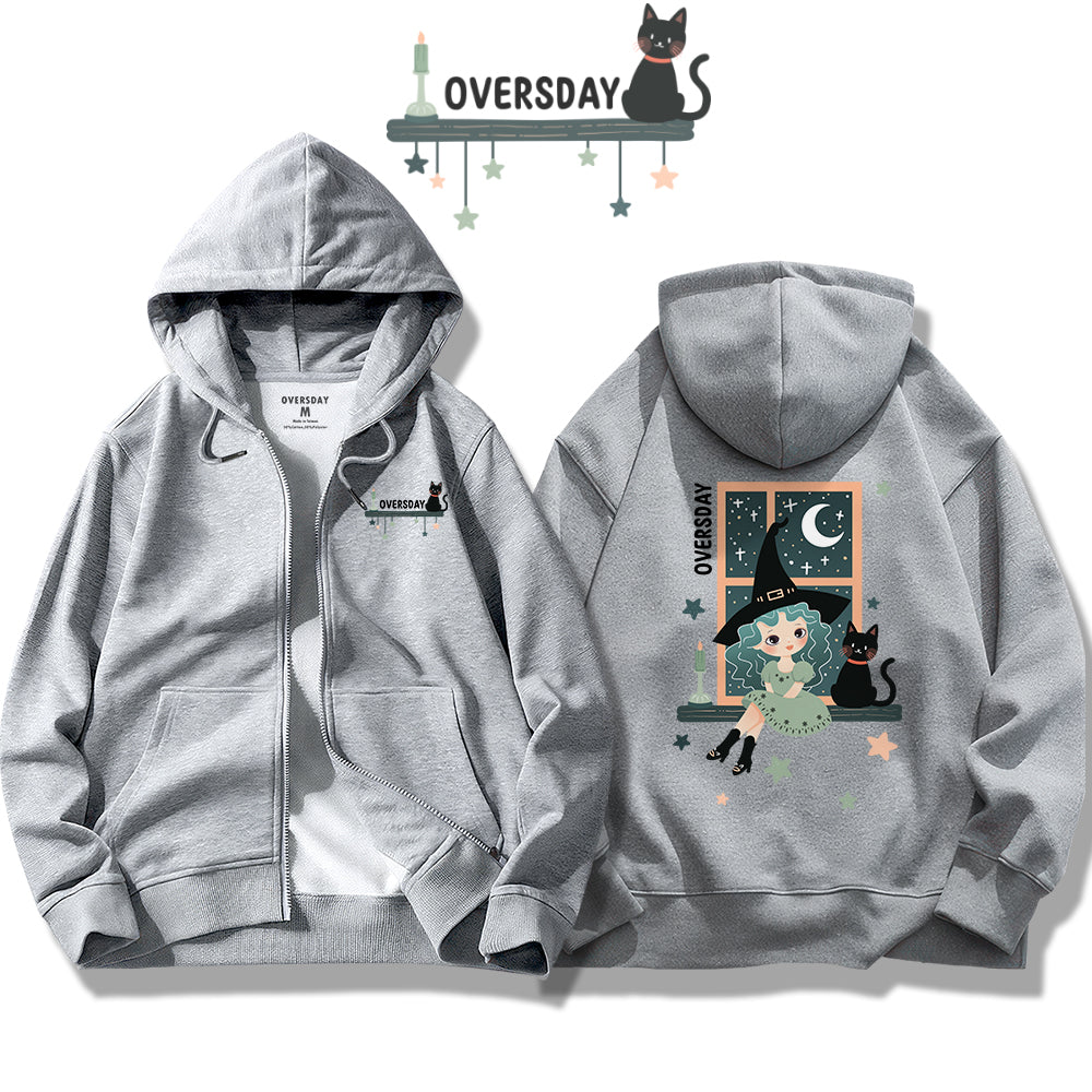 Starry Night Witch / Zip Up Hoodie