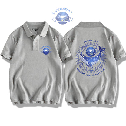 Cosmic Blue Whale / Polo Shirt