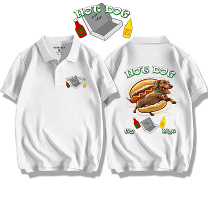 Flying Hot Dog / Polo Shirt