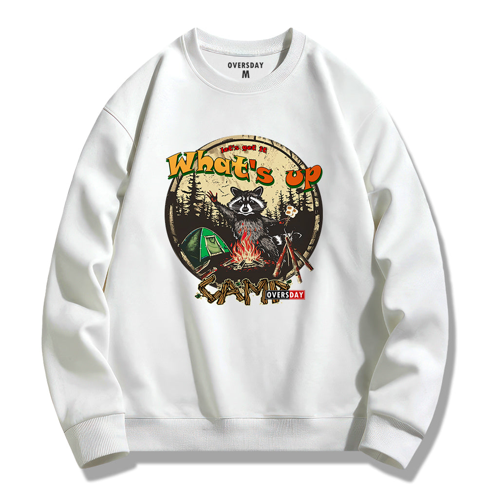 Forest Camping Raccoon / Sweatshirt