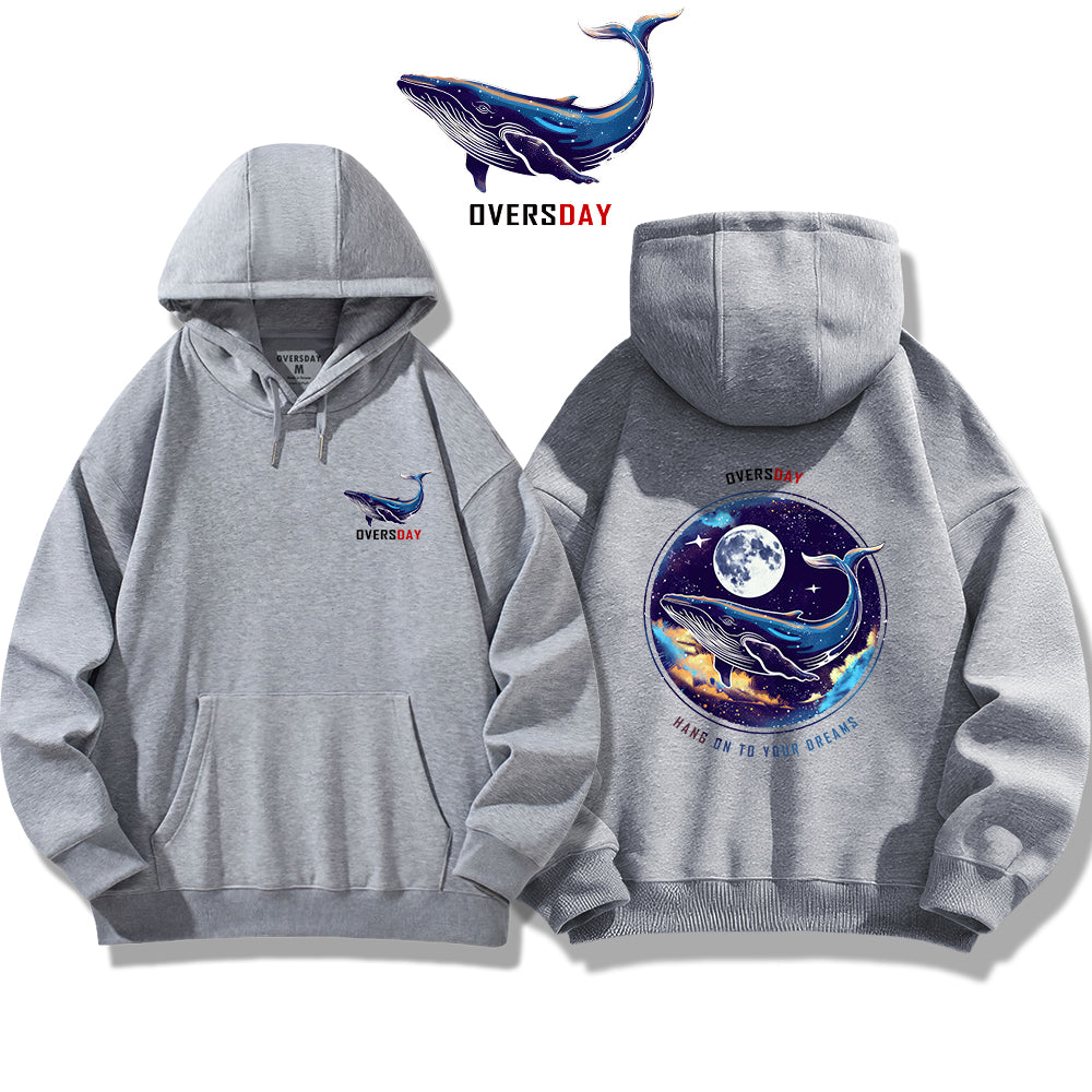 Blue Whale and Moon / Hoodie