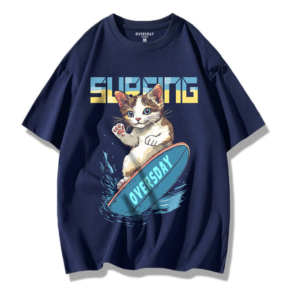 Surfing Cool Cat / Loose Tee