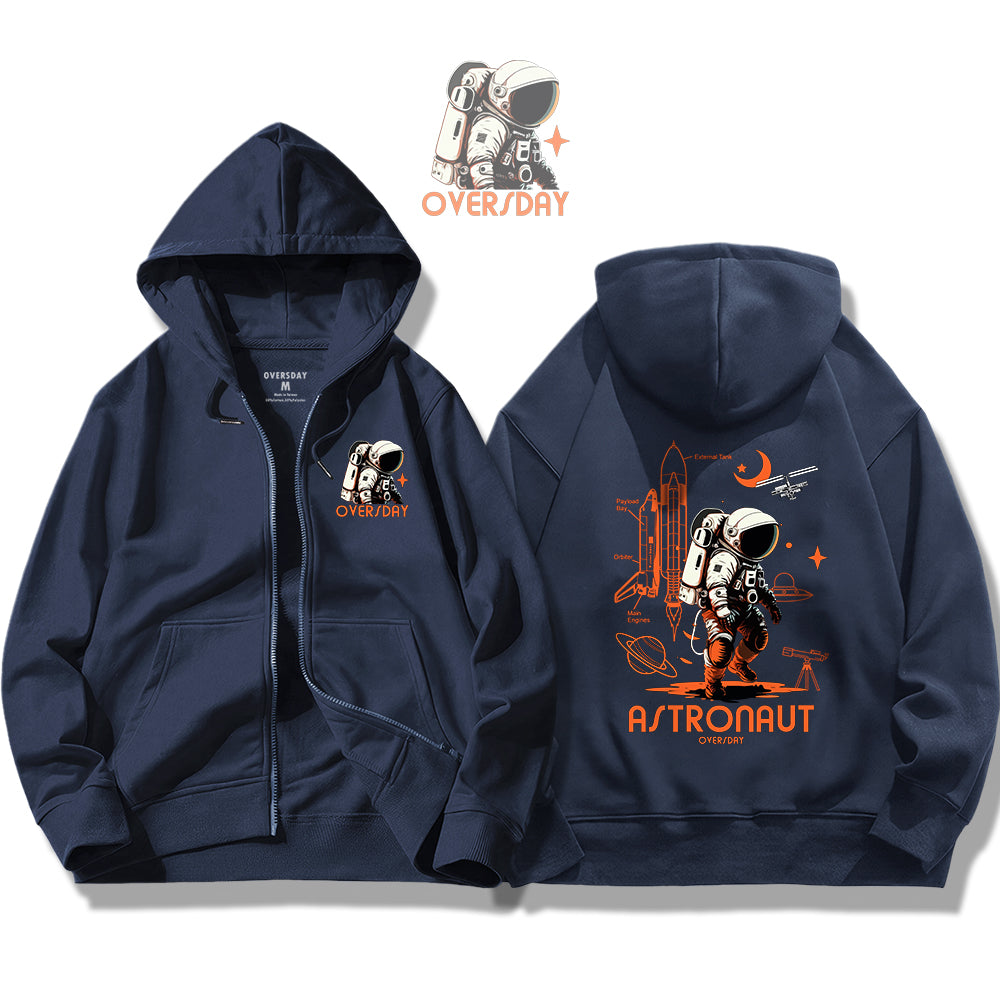 Astronaut / Zip Up Hoodie