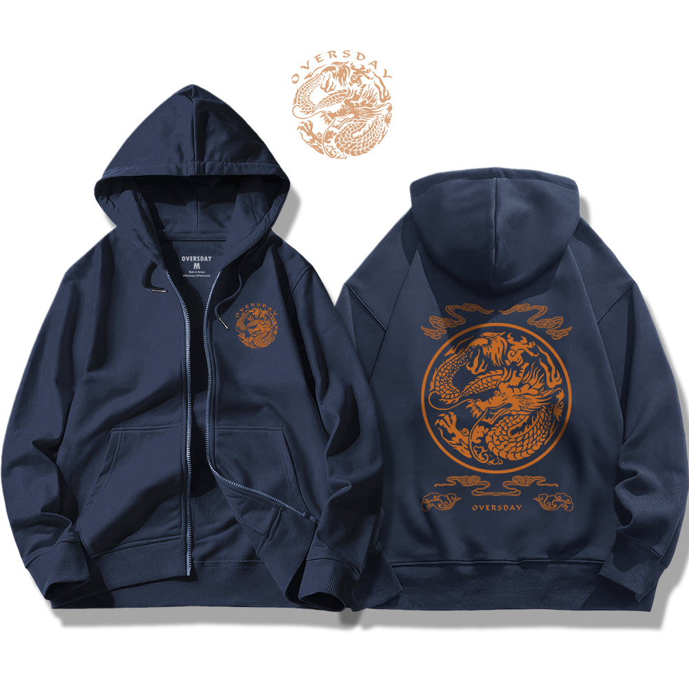 Emperor Dragon Pattern / Zip Up Hoodie