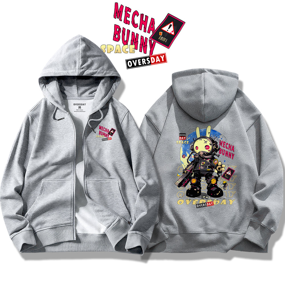 Mecha Space Bunny / Zip Up Hoodie