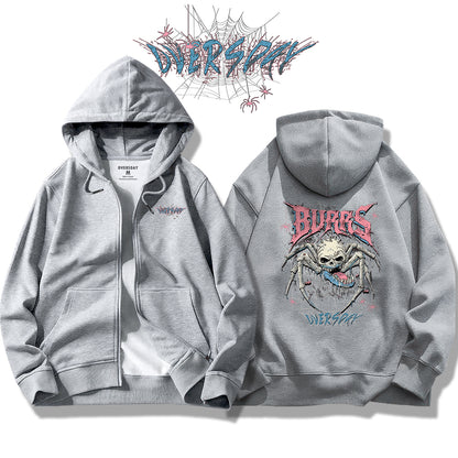 Undead Spider Skull / Zip Up Hoodie