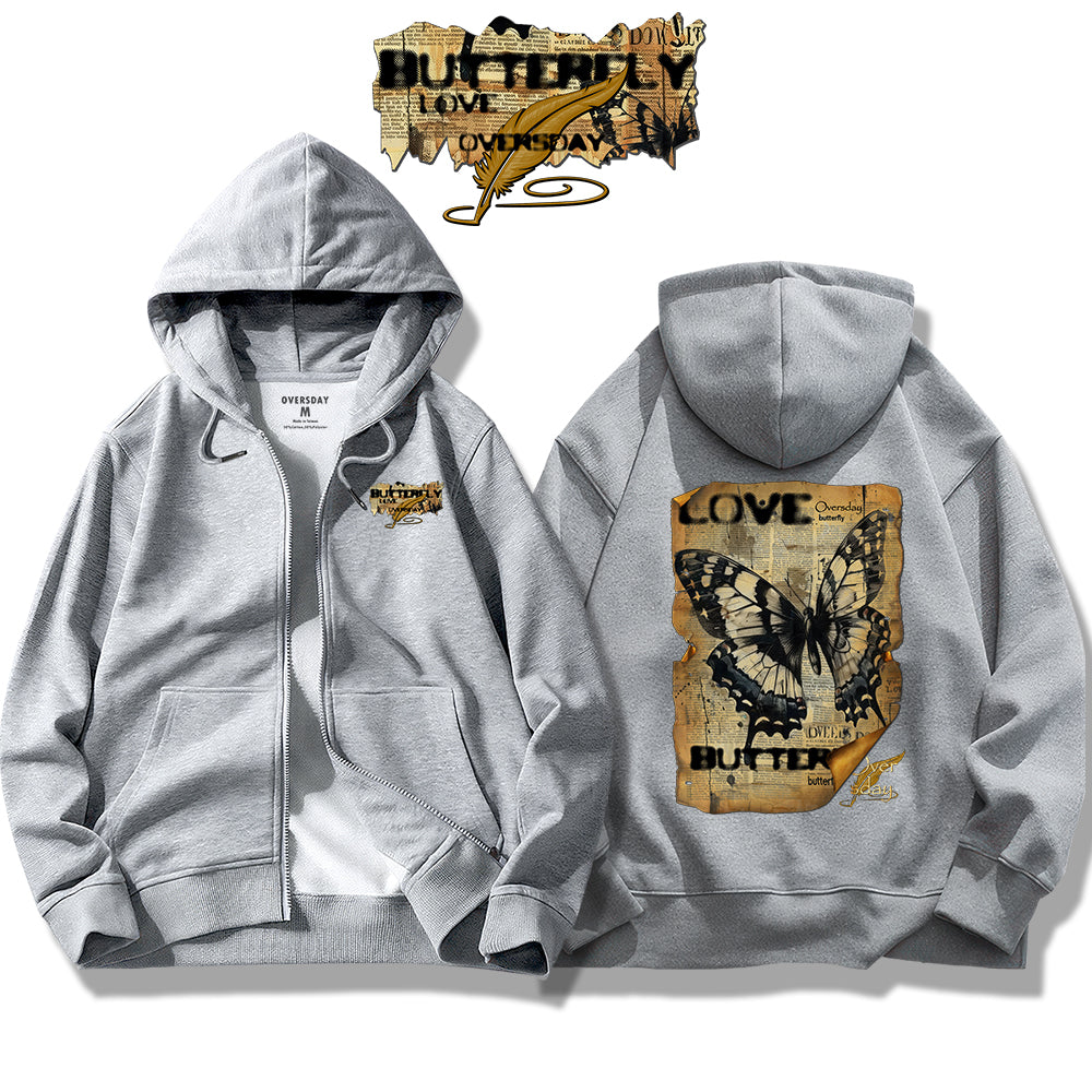 Butterfly of Love / Zip Up Hoodie