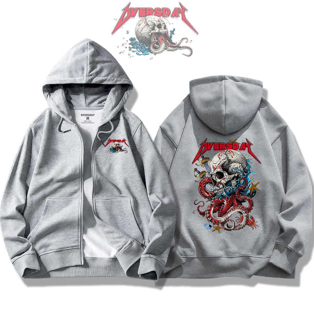 Deep Sea Skull / Zip Up Hoodie