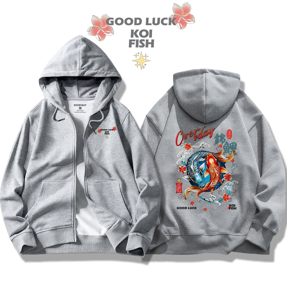 Lucky Koi / Zip Up Hoodie