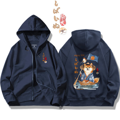 Relaxed Shiba / Zip Up Hoodie