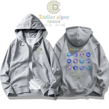 The Twelve Zodiacs / Zip Up Hoodie