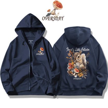 Forest's Little Collector / Zip Up Hoodie