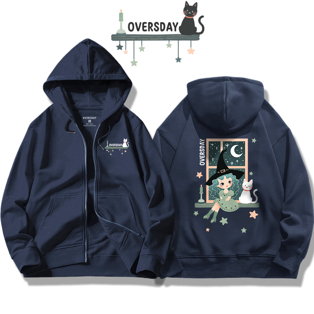 Starry Night Witch / Zip Up Hoodie