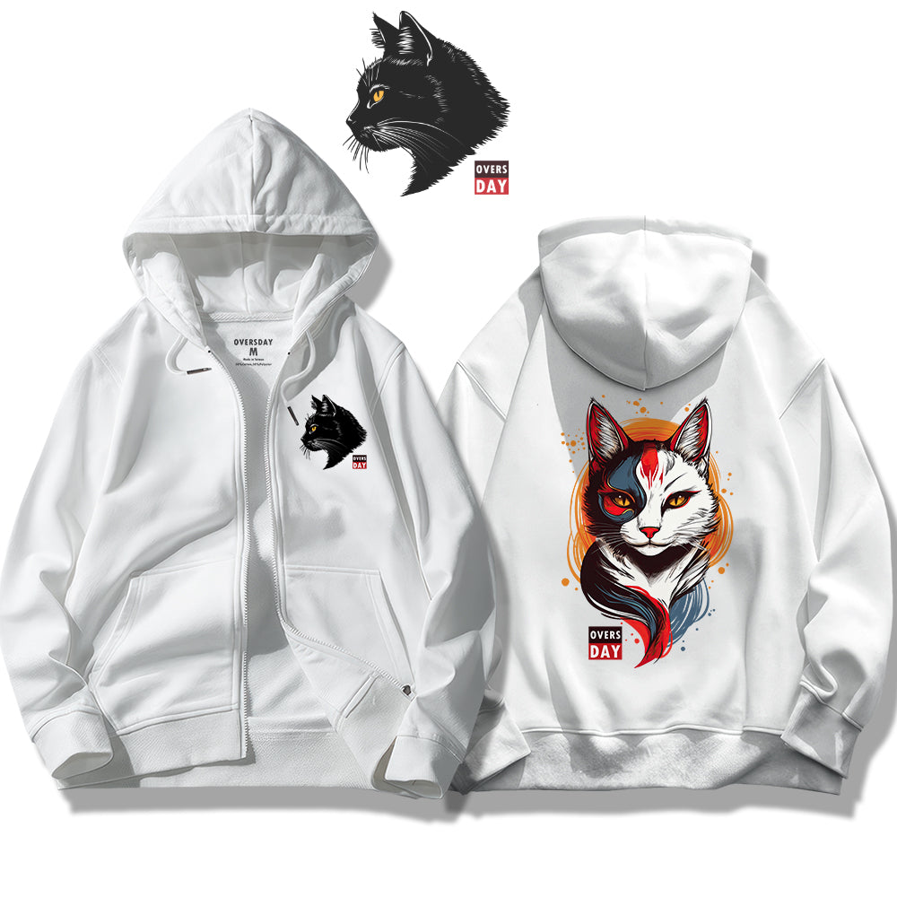 Masked Spirit Cat / Zip Up Hoodie