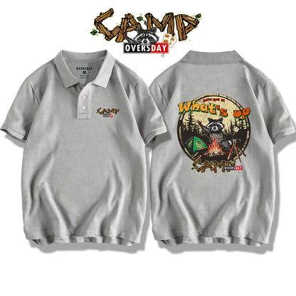 Forest Camping Raccoon / Polo Shirt