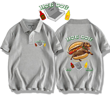 Flying Hot Dog / Polo Shirt