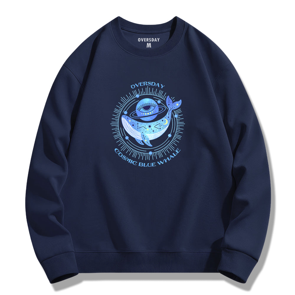 Cosmic Blue Whale / Sweatshirt