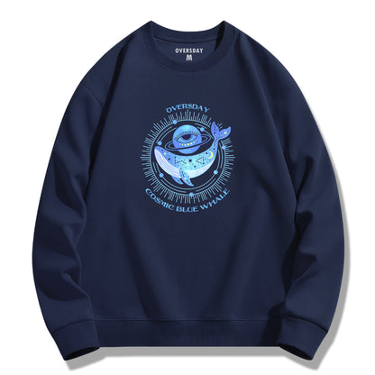 Cosmic Blue Whale / Sweatshirt