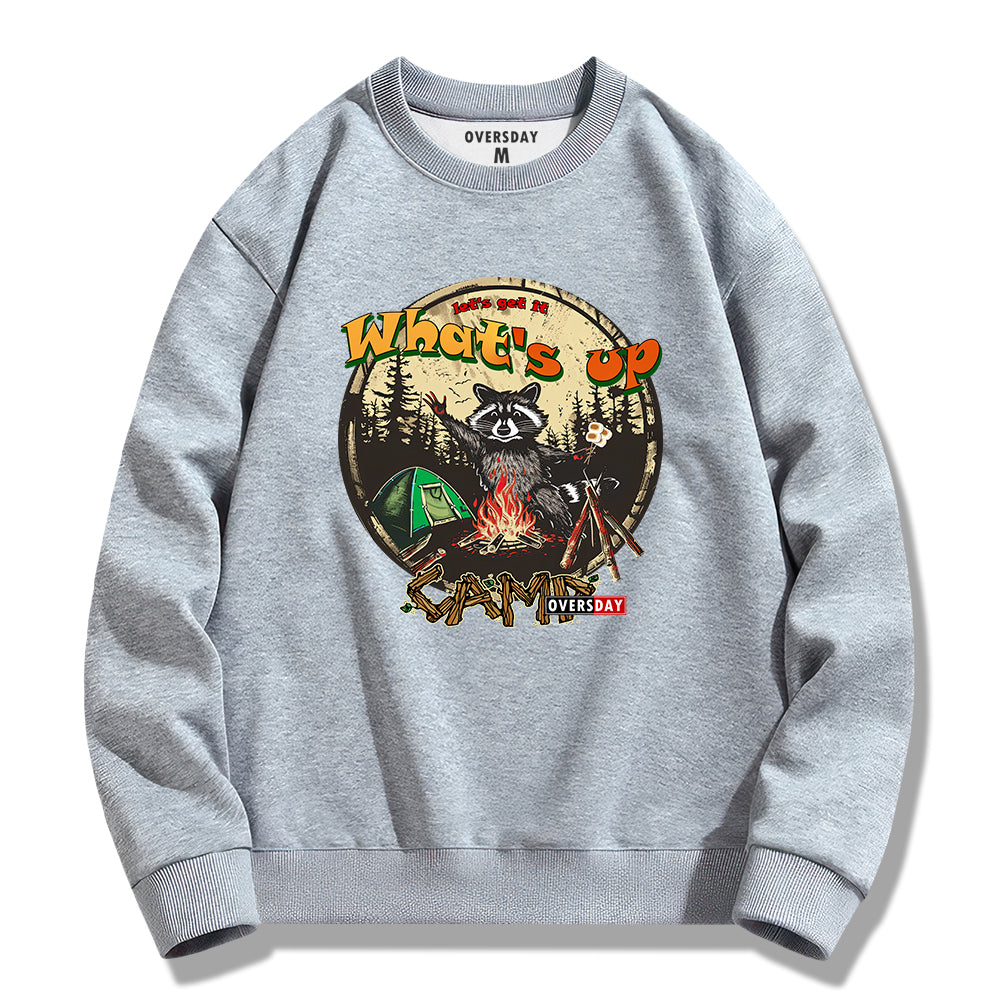 Forest Camping Raccoon / Sweatshirt