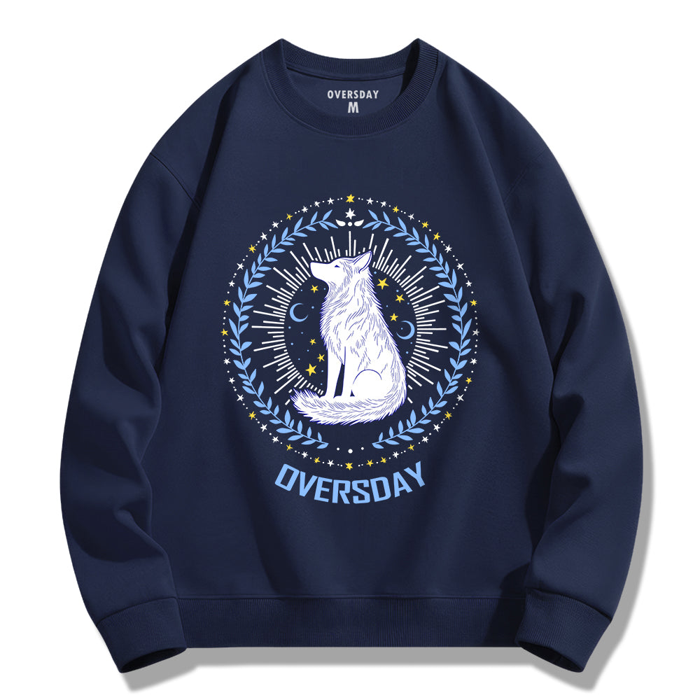 Stars and Moon with Wolf / Sweatshirt