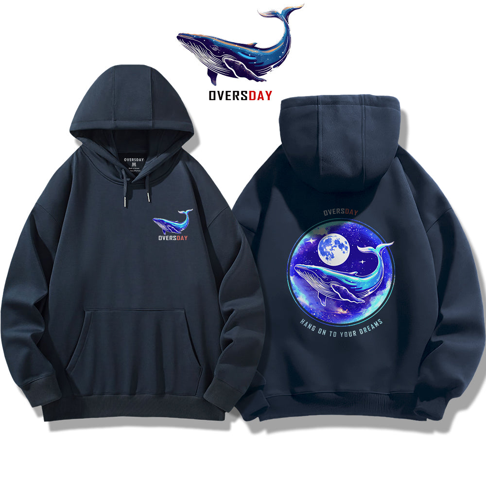 Blue Whale and Moon / Hoodie