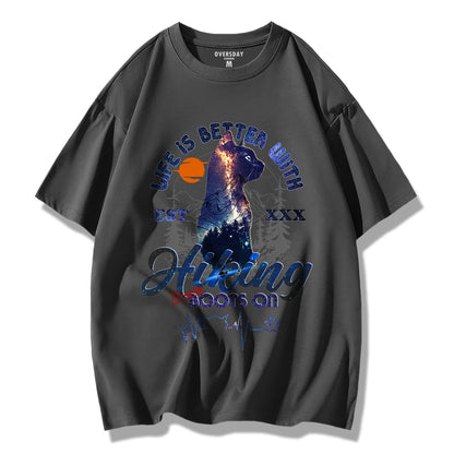 Black Cat Galaxy / Loose Tee