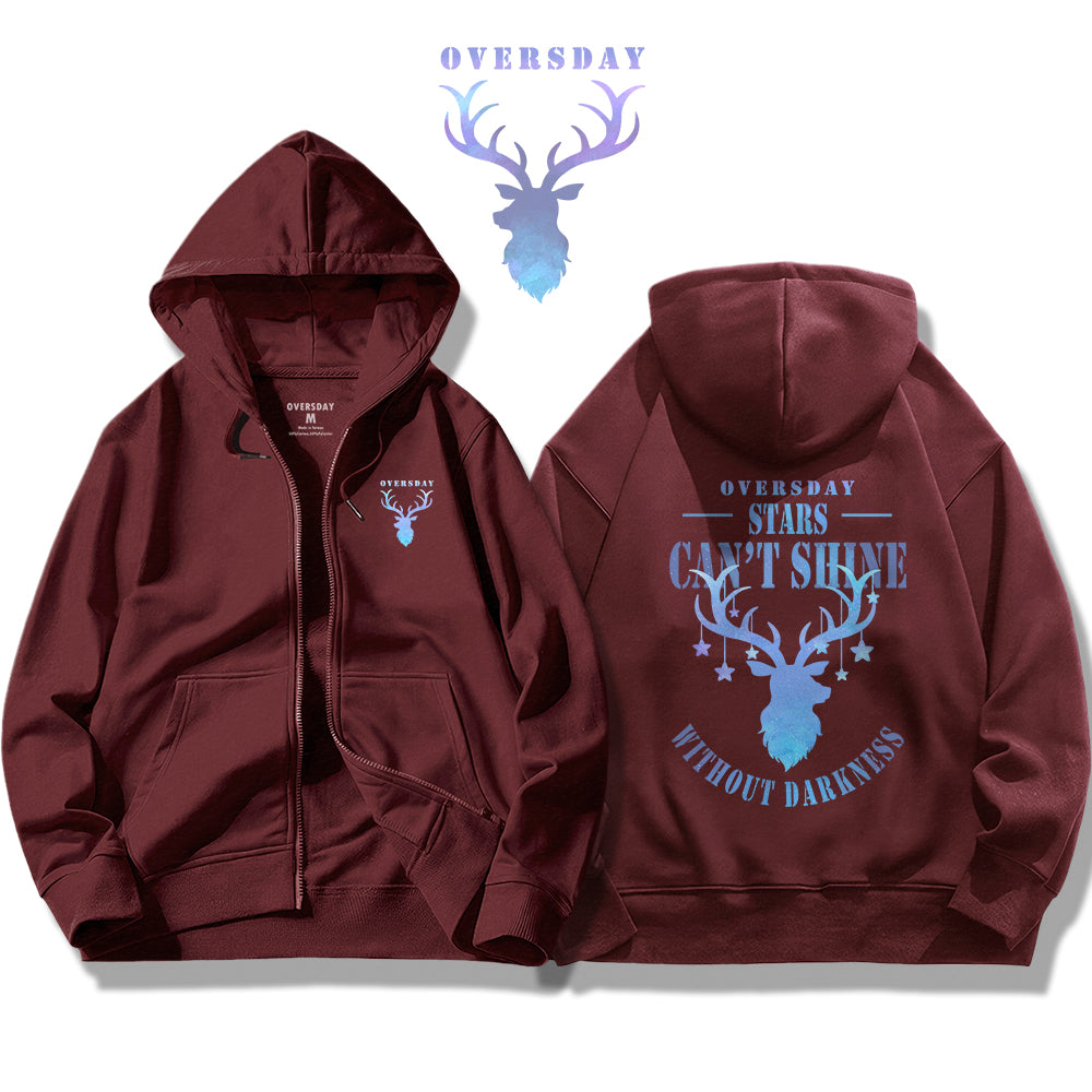 Starry Sky Deer / Zip Up Hoodie